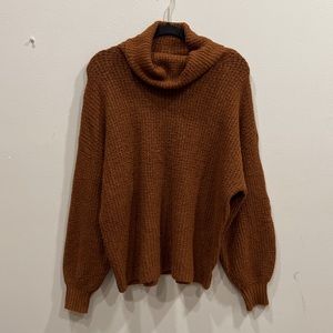 Brown American Eagle Turtleneck Sweater Size: Small